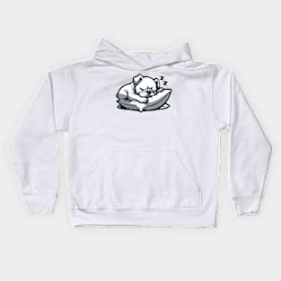 Bulldog Sleeping Kids Hoodie